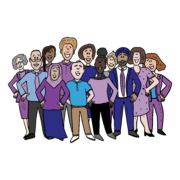 Decorative image of group of people