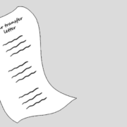 Decorative image of scroll saying 'your transfer letter'